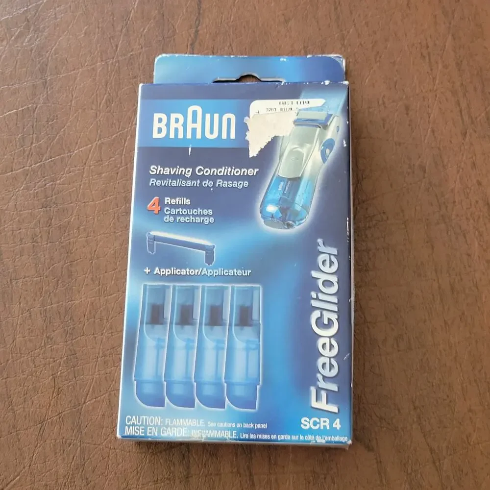 BRAUN SCR 4 Free Glider Pack of 4 Shaving Conditioners Plus Applicator New